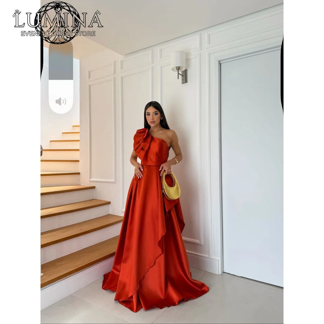 

Lumina Satin Prom Dresses 2026 Luxury Prom Dress 2026 Line A Guest Wedding Party Dresses for Special Occasions Custom Made Brand