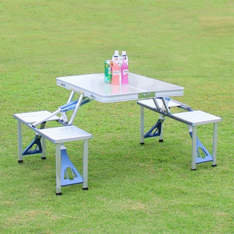 Outdoor Folding Table and Chair for Camping, Aluminium Alloy, Picnic, Waterproof, Durable, Desk for Beach