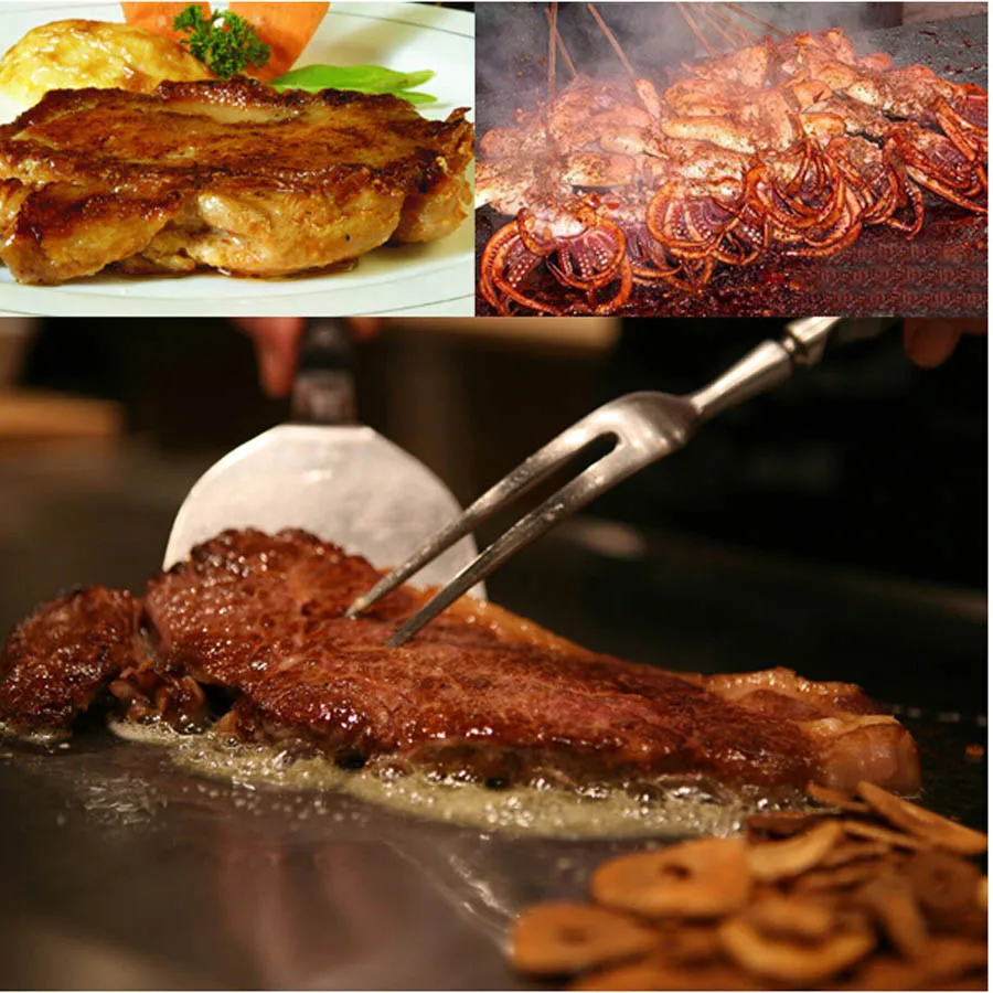 Parrilla eléctrica comercial Vertical para barbacoa, planchas planas para asar carne, máquina para asar eléctrica de acero inoxidable, sartenes fritas