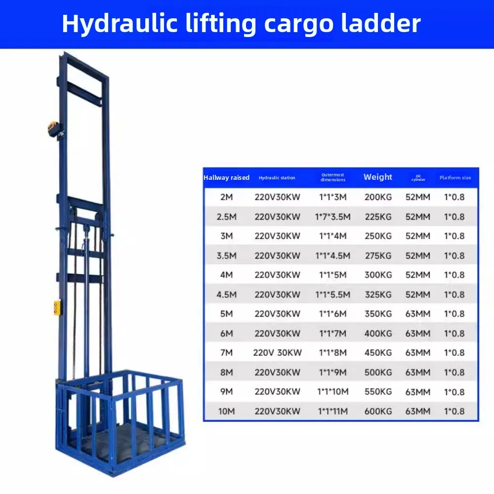 مصعد منزلي من الطابق الثاني فيلا صغيرة 2345 منزل علوي ذاتي الصنع مصعد رفع هيدروليكي مصعد شحن