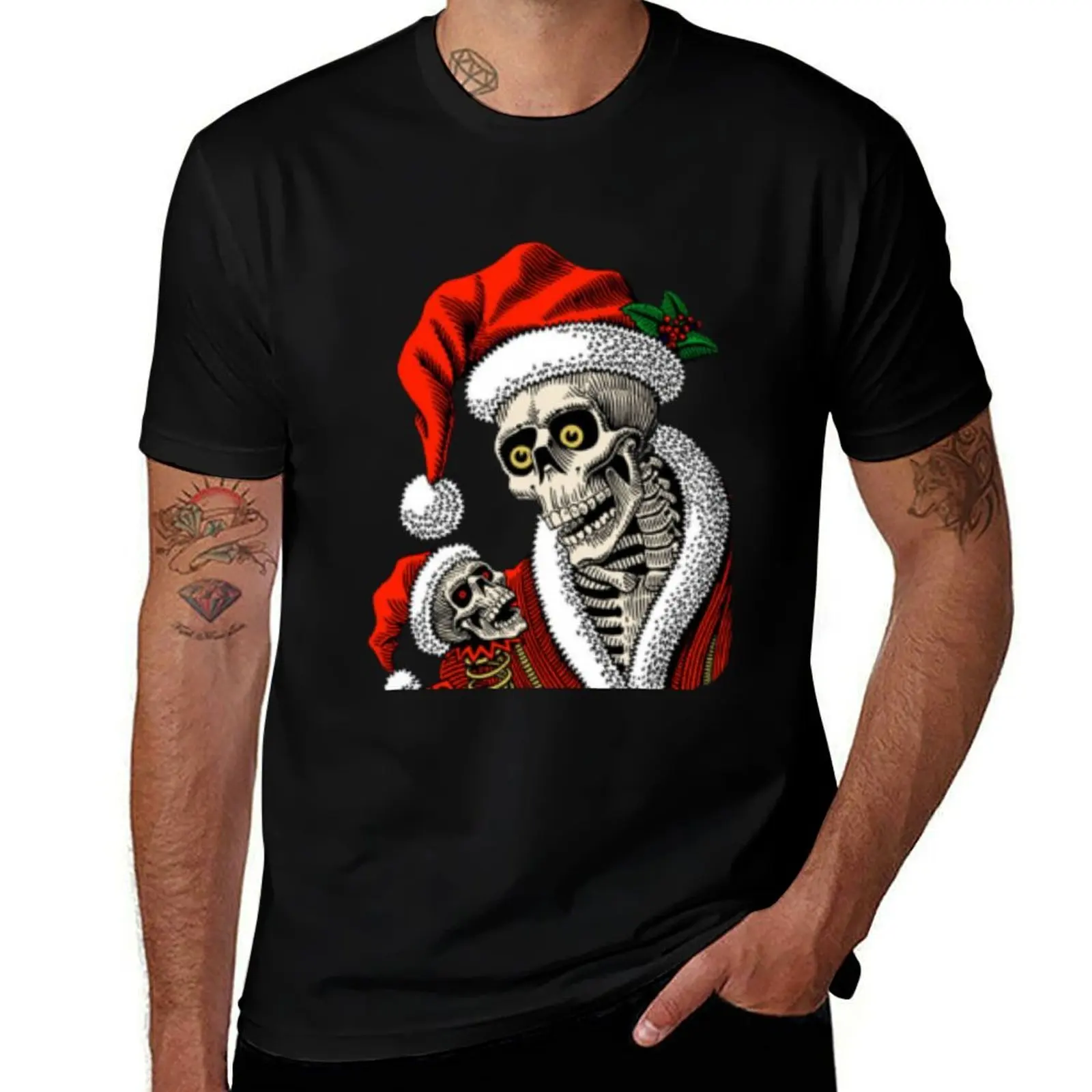 Skully Claus T-Shirt funny t shirts cotton T-Shirt