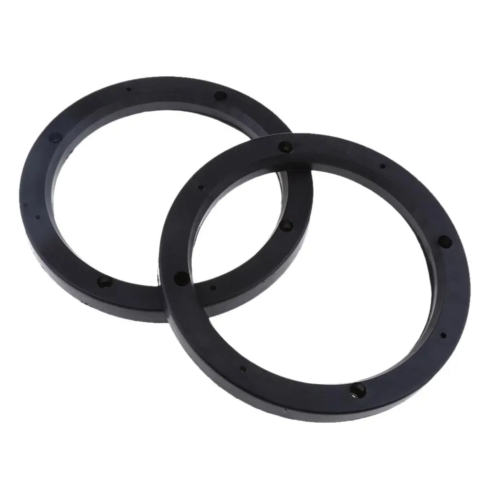 2pcs Universal Black 6.5inch Car Stereo Audio Speaker Mounting Spacer Rings Adaptor