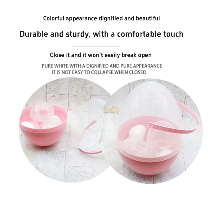 Large Capacity Easter Egg Container Spring Holiday Party Decor Candy Box Family Festival Cute Reusable Portable Egg Box Gift