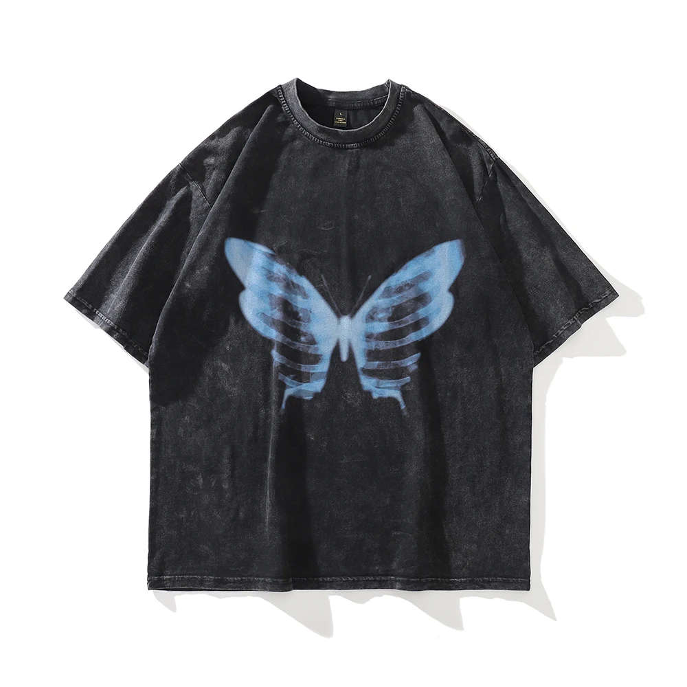 Retro Gothic Unsixe Short Sleeve T Shirt Vintage Oversized Goth Men T Shirt Hip Hop Harajuku Streetwear Women T-Shirt Cotton Top