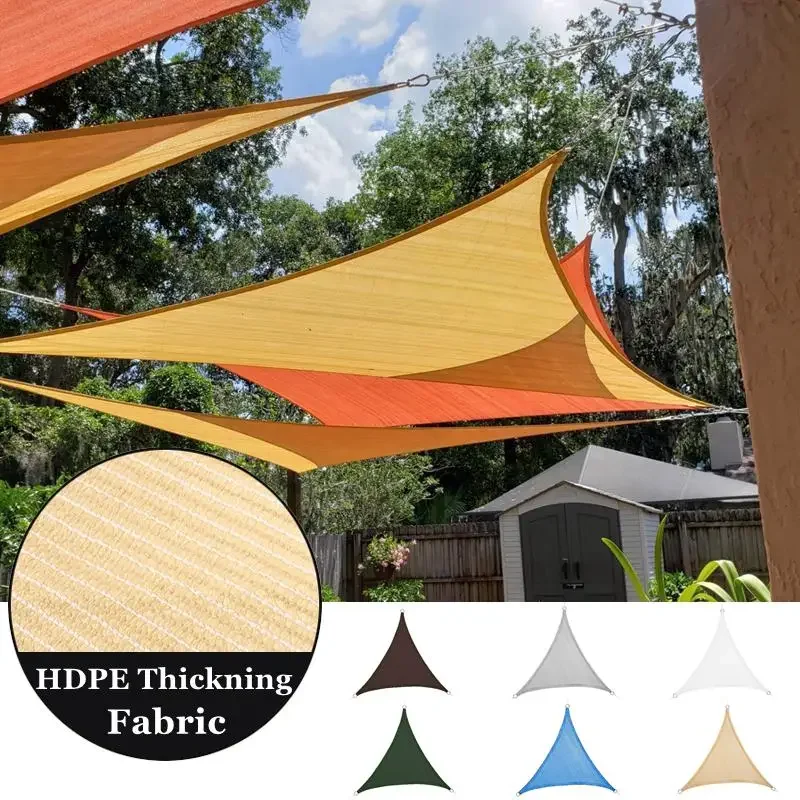 Triangle Sunshade Sail Anti-UV HDPE Fabric Garden Plant Cover Gazebo Shading Net Swimming Pool Outdoor Patio Shade Cloth