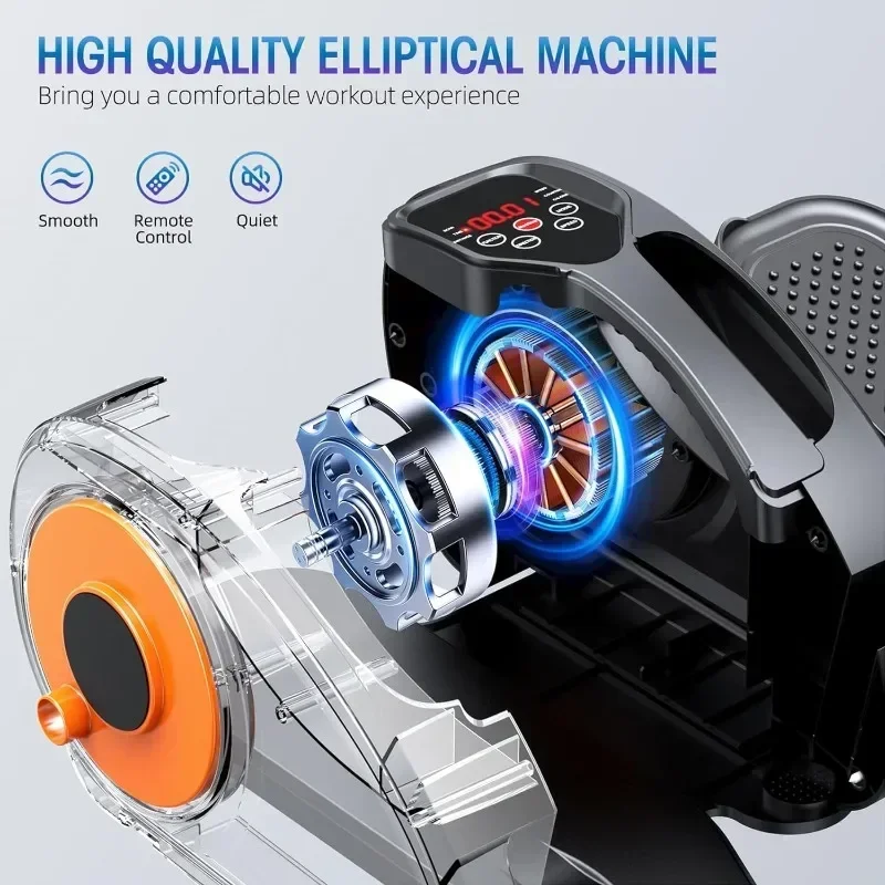 Under Desk Elliptical Machine, Ellipse Leg Exerciser for Seniors Fully Assemb, Quiet & Portable Electric Seated Pedal