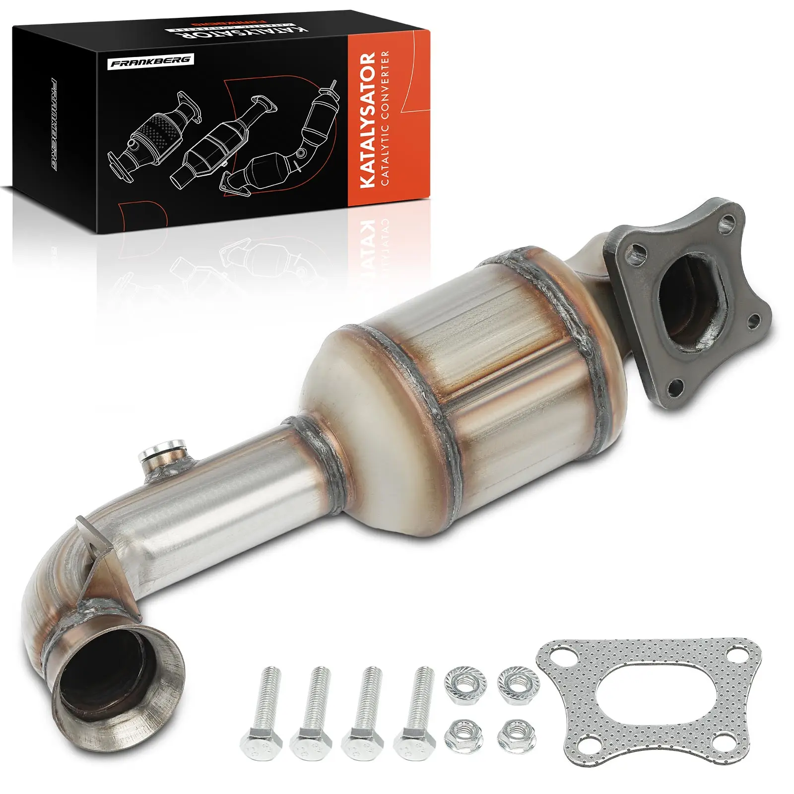 Frankberg 1x katalysator voor Peugeot 108, 208, 308, 2008; Citroën C1, C3, C4, DS; Opel; Toyota, 1.2L BM91784H 9672883980 9678127280