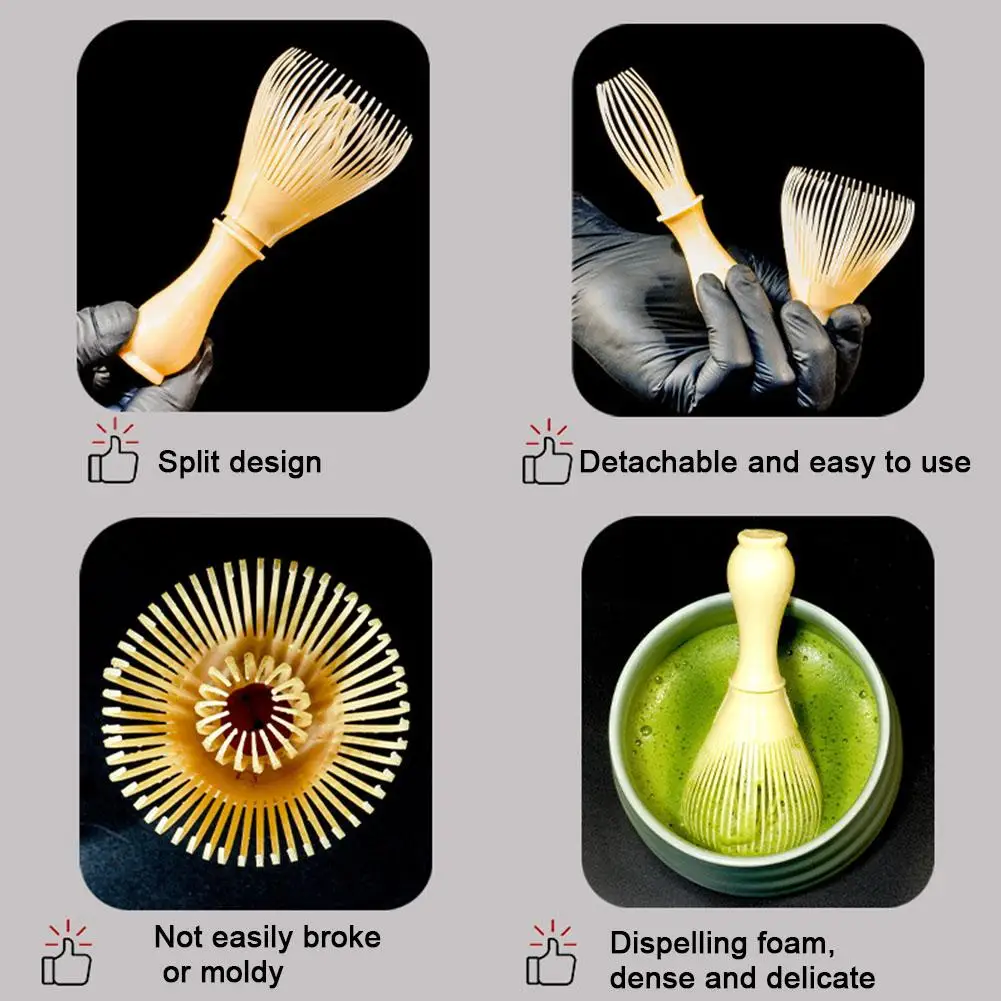 Resin Matcha Green Tea Brushes Traditional Matcha Whisk Reusable Resin Matcha Whisk Chasen Dishwasher Safe Matcha Stirrer - view 6