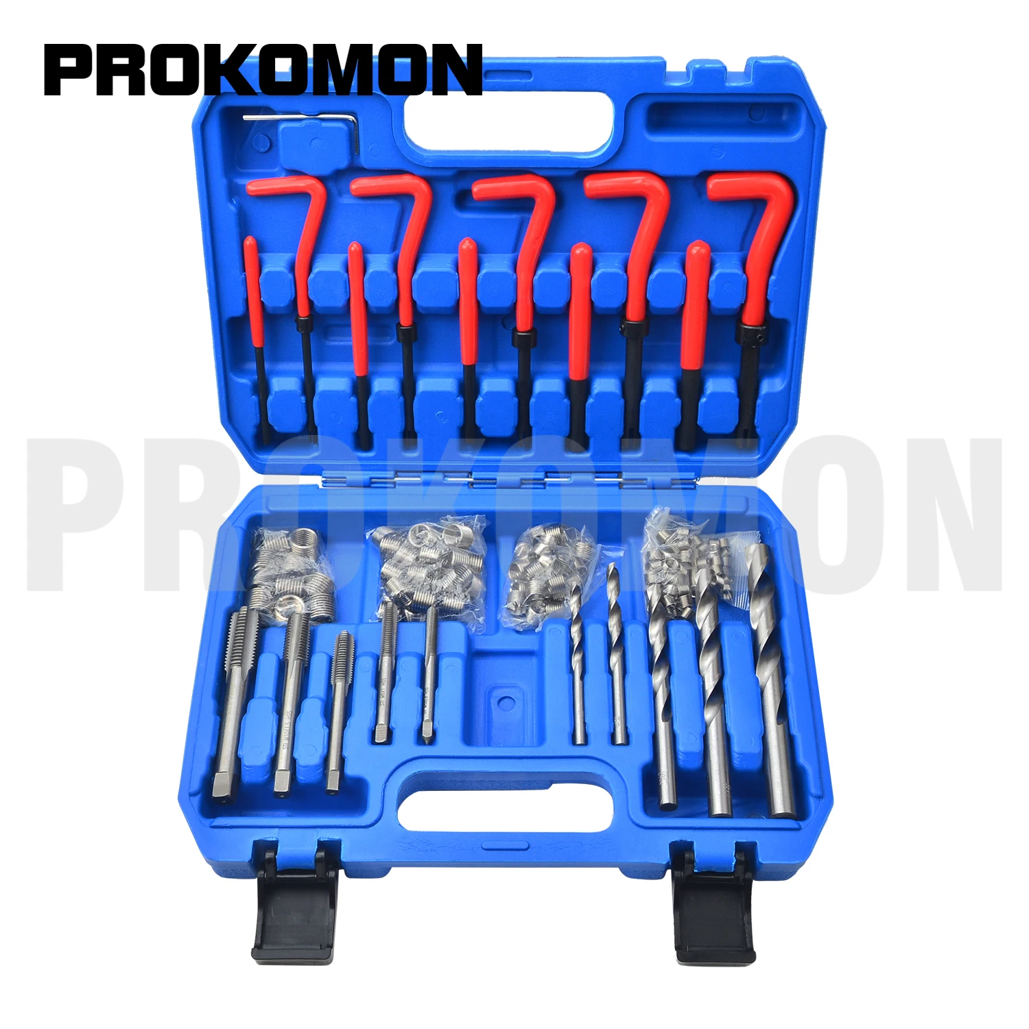 131PCS Thread Repair Kit, HSS Drill Repair Kit SAE&Metric M5 M6 M8 M10 M12 Kit，Engine Block Restoring Damaged Tool