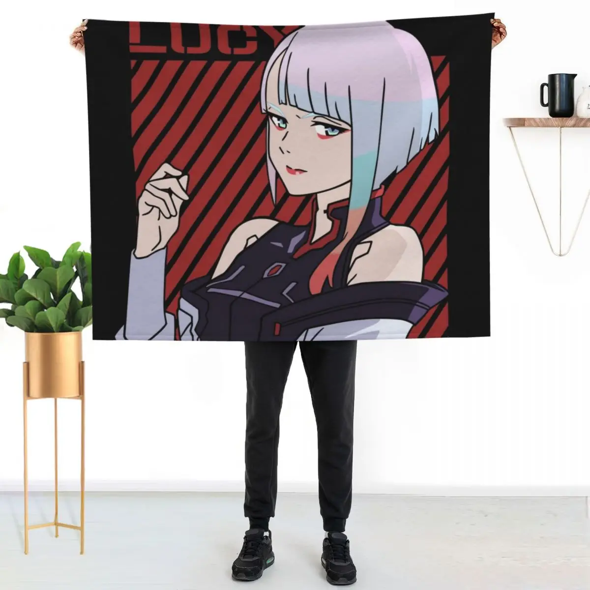 Lucy Throw Blanket Thermal Luxury Thicken manga Decoratives Large Warm Blankets