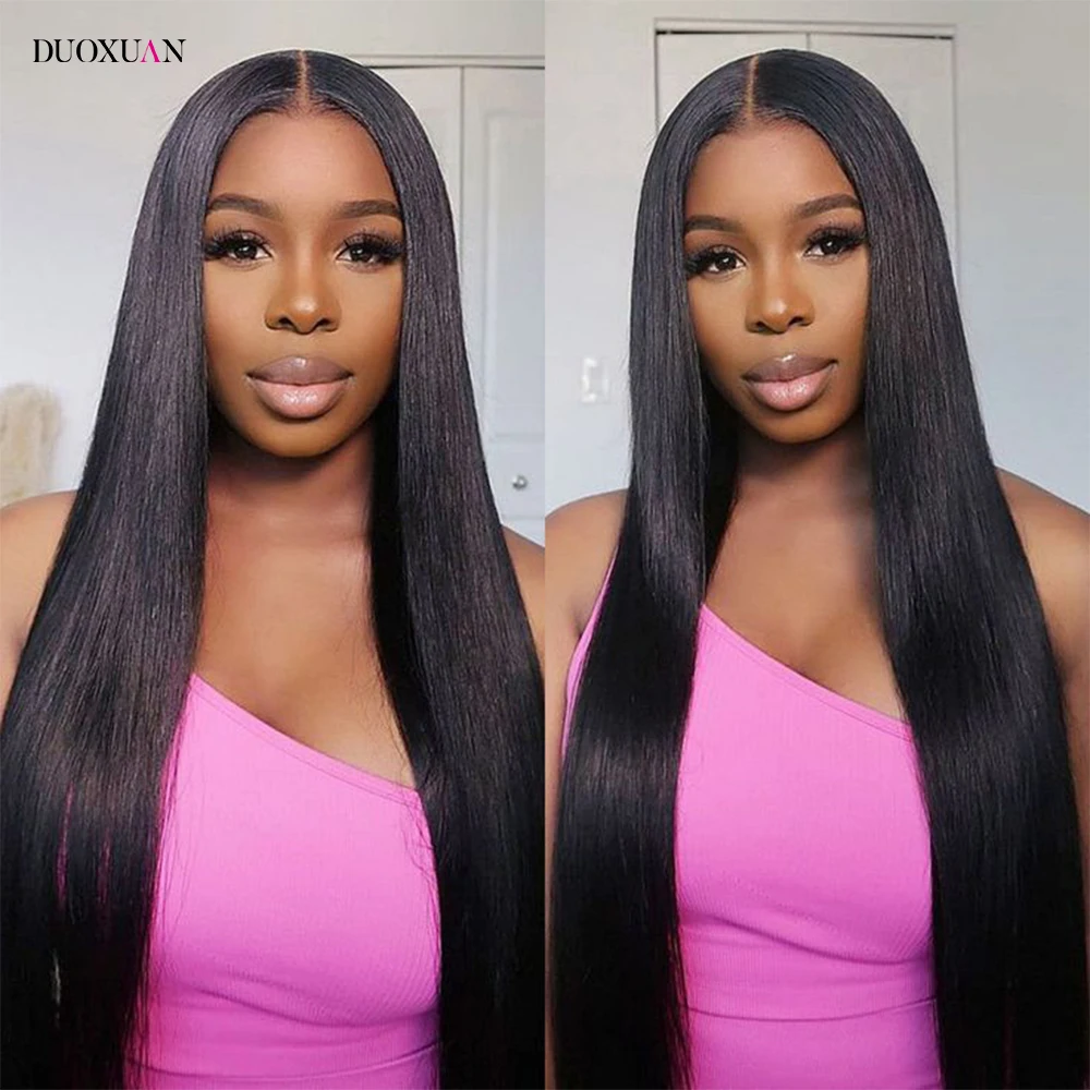 Silky Straight Human Hair Wigs 100% Human Hair Wigs Women Transparent Lace Wig Brazilian Straight Natural Color Wigs 200 Density