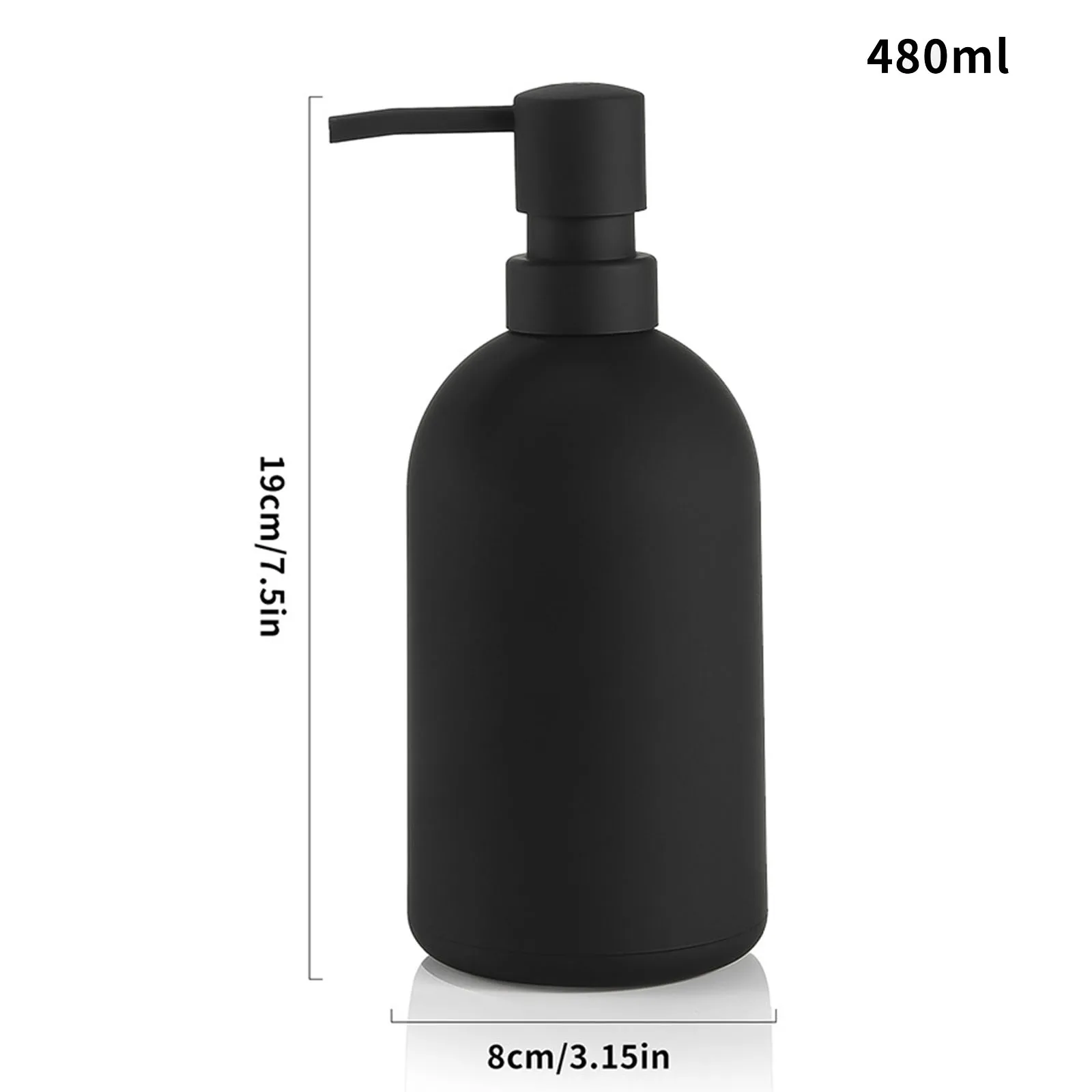 Black Soap Dispenser Empty Simple Styles 16Ounce for Shampoo Lotion Dispenser Dish Soap Pump Modern Pump Bottles Organization