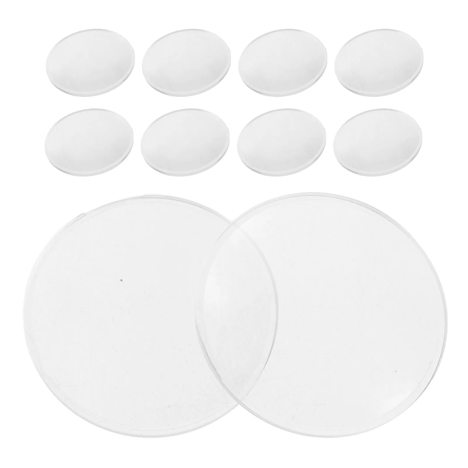 

10Pcs Double Convex Lens Optical Glass Magnifying Lens for Physics Education Reading Jewelry Inspection Tools Magnifying Tool