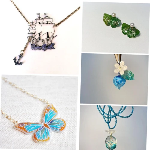 Imagen 2 del producto Kit de 50 hojas de películas retráctiles, película artística retráctil de papel, hojas termorretráctiles para manualidades, adornos, colgantes, llaveros, accesorios