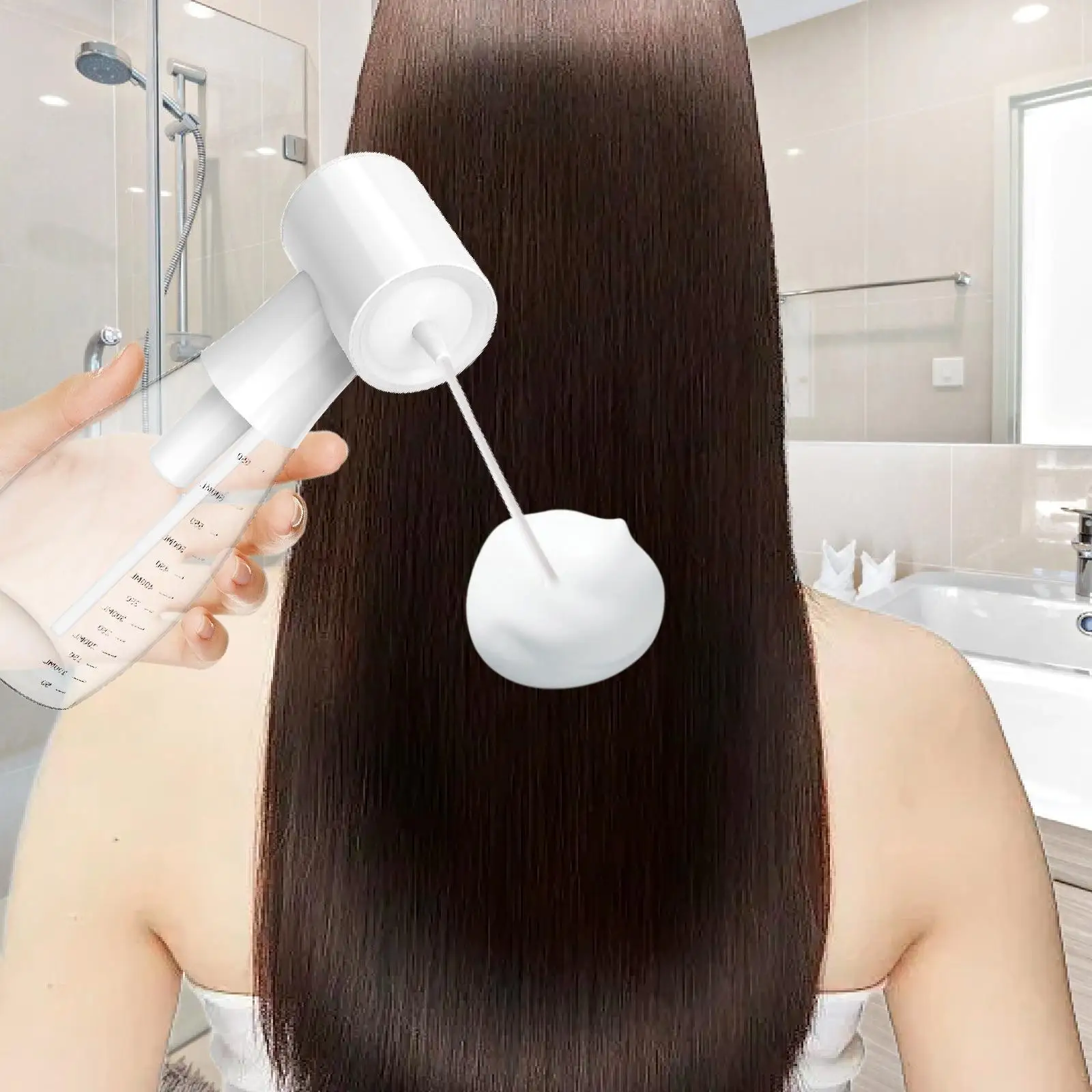 

Electric Foaming Shampoo Dispenser Portable for Kitchen Sink Window Cleaning