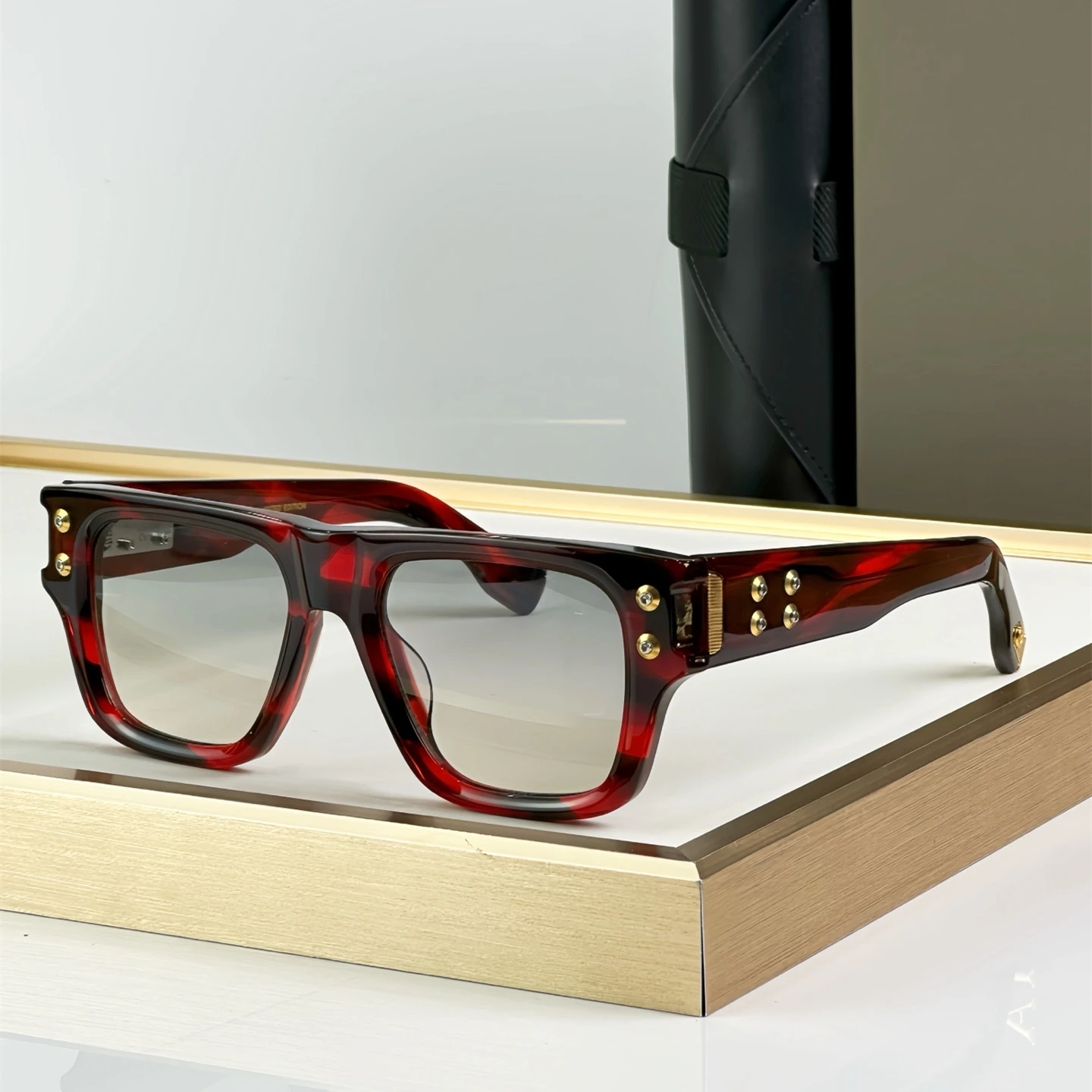 

Emиттер-ONE DTS418 ретро толстые ацетатные прямоугольные оттенки женские солнцезащитные очки мужские классические солнцезащитные очки для улицы для мужчин и женщин