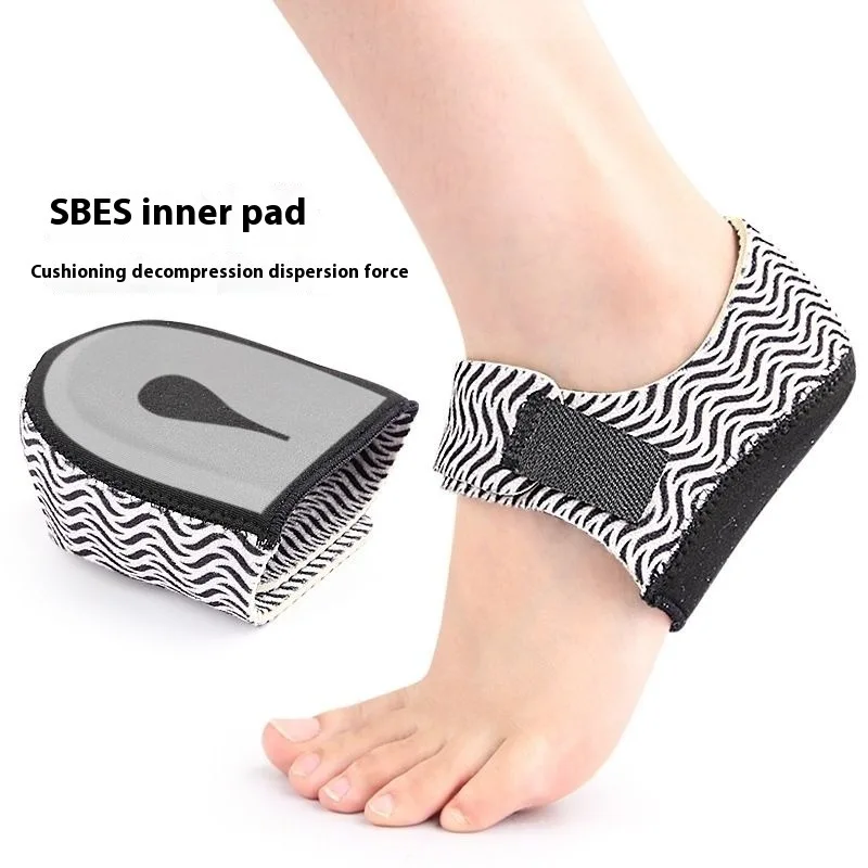 

Zebra Pattern Heel Protectors Adjustable Soft Cushion Non Slip Foot Warmers for Women Men Sports Shoes Comfort Shock Absorbing