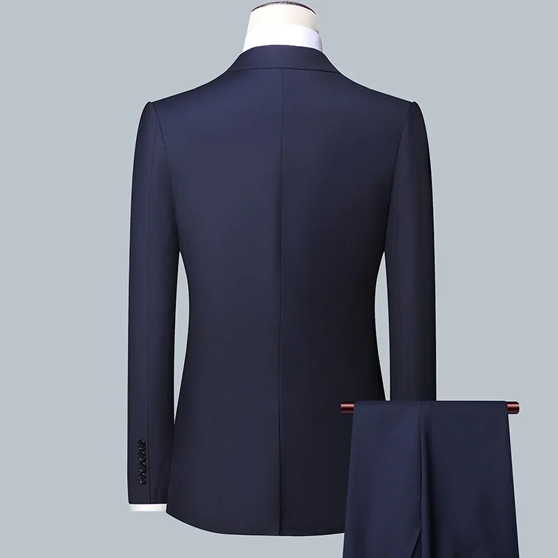 Men's boutique high-end suit two-piece business casual office dress wedding banquet social dance casual suit (jacket+pants)