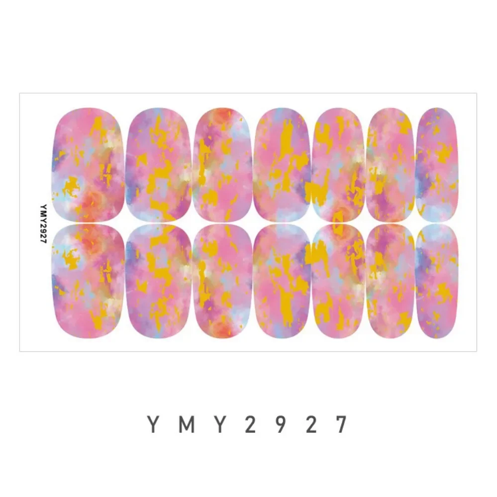 Nail Art Stickers Marble Powder Stripe Halo Nails Press On Stickers Jewellery nails Decoration Women Salon Nail Design Decals