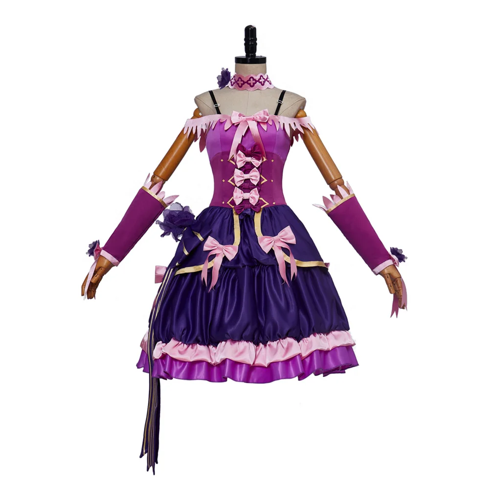 Anime Rem Cosplay Costume Women Purple Dress Lolita Uniform  Halloween Carnival Party Outfits