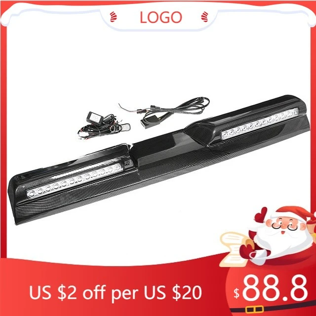 

STLF New ABS Carbon Fiber Front Spoiler With LED Light Roof Mounted Lamp Top Spotlight for GWM Tank 300