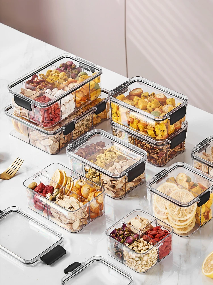 صندوق مقصورات تخزين المطبخ المنزلي، صناديق يومية بسيطة مقاومة للرطوبة، أطباق للوجبات الخفيفة المربعة بلون سادة لسطح المكتب