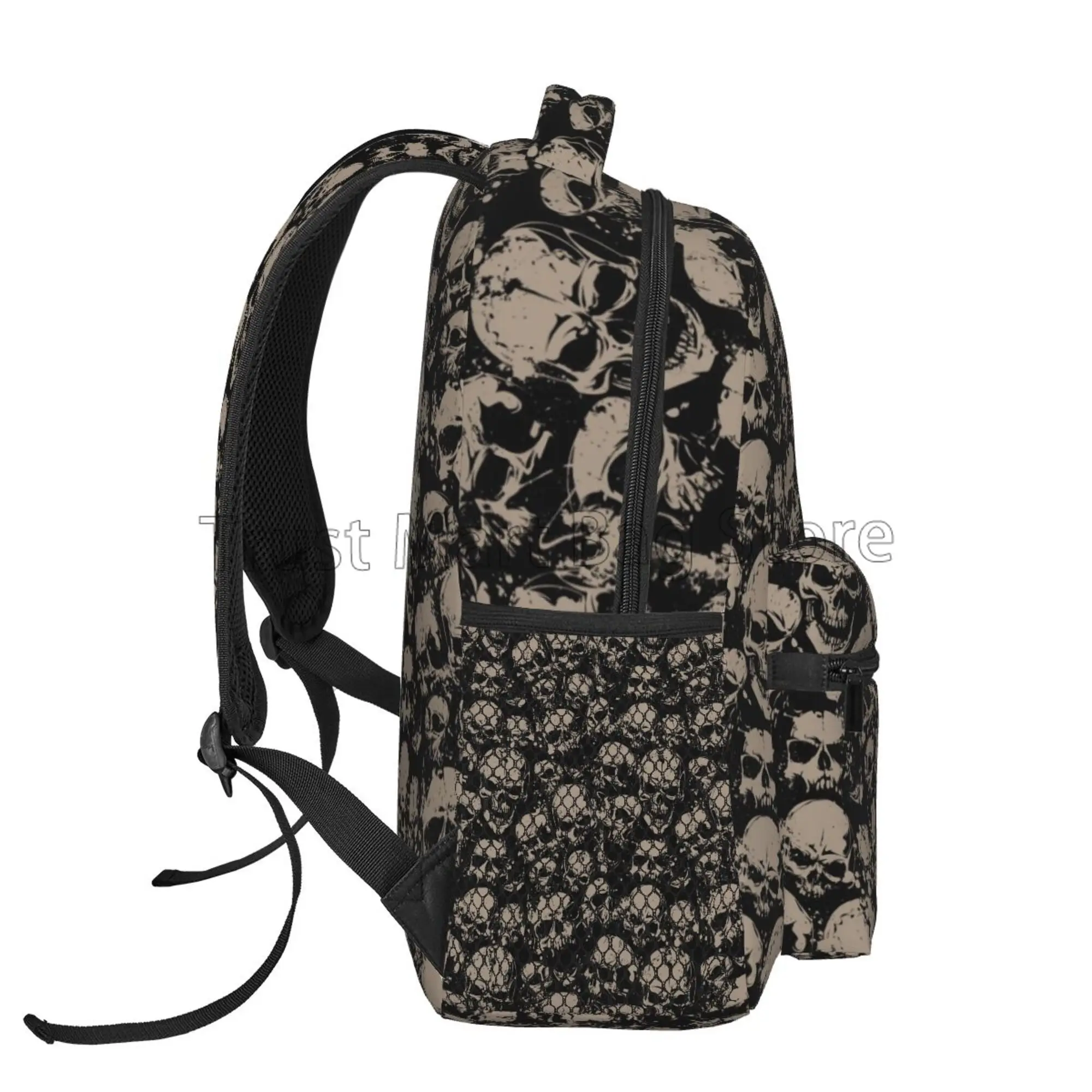 Scary Retro Skull Backpack for Women Men Travel Casual Daypack College Bookbag Laptop Bag Work Business Shoulder Bag