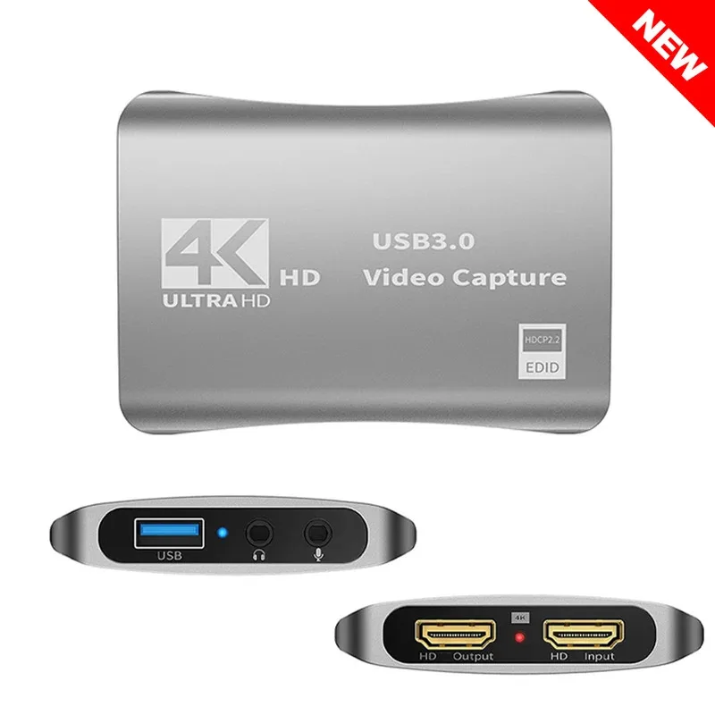 

4K HDMI USB3.0 карта видеозахвата петля для записи игр прямая трансляция 1080P 60FPS Grabber MS2131 для PS4/5 Switch