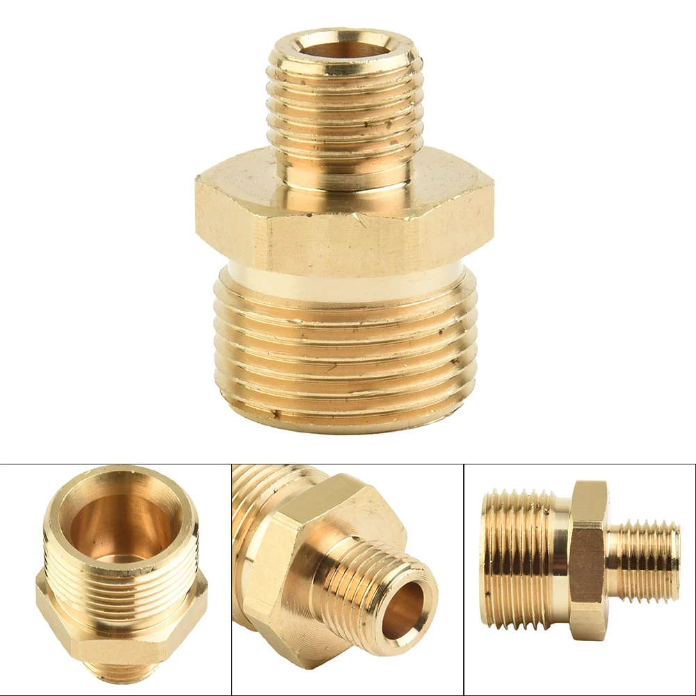 Washer High Pressure Adapter 14mm Male Brass High M22 Pressure 15mm Female Adapter Connector Practical Brand New