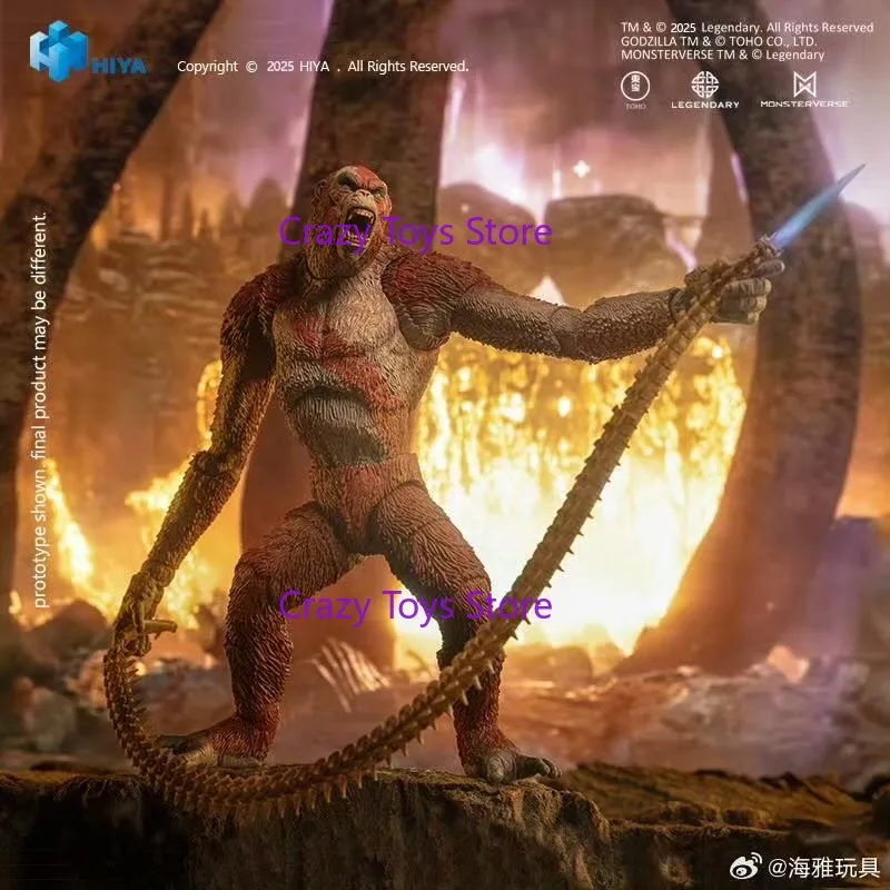 재고 있음 15CM HIYA 6인치 액션 피규어 정교한 기본 시리즈 고질라 X 킹콩 뉴 엠파이어 스카 킹 애니메이션 장난감 컬렉션