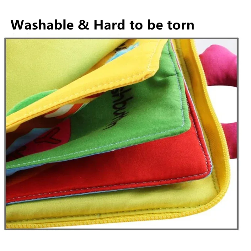 Washable Baby Cloth Book Toddlers Montessori Sensory Toys Baby Busy Board Buckle Training Cognitive Drop Shipping