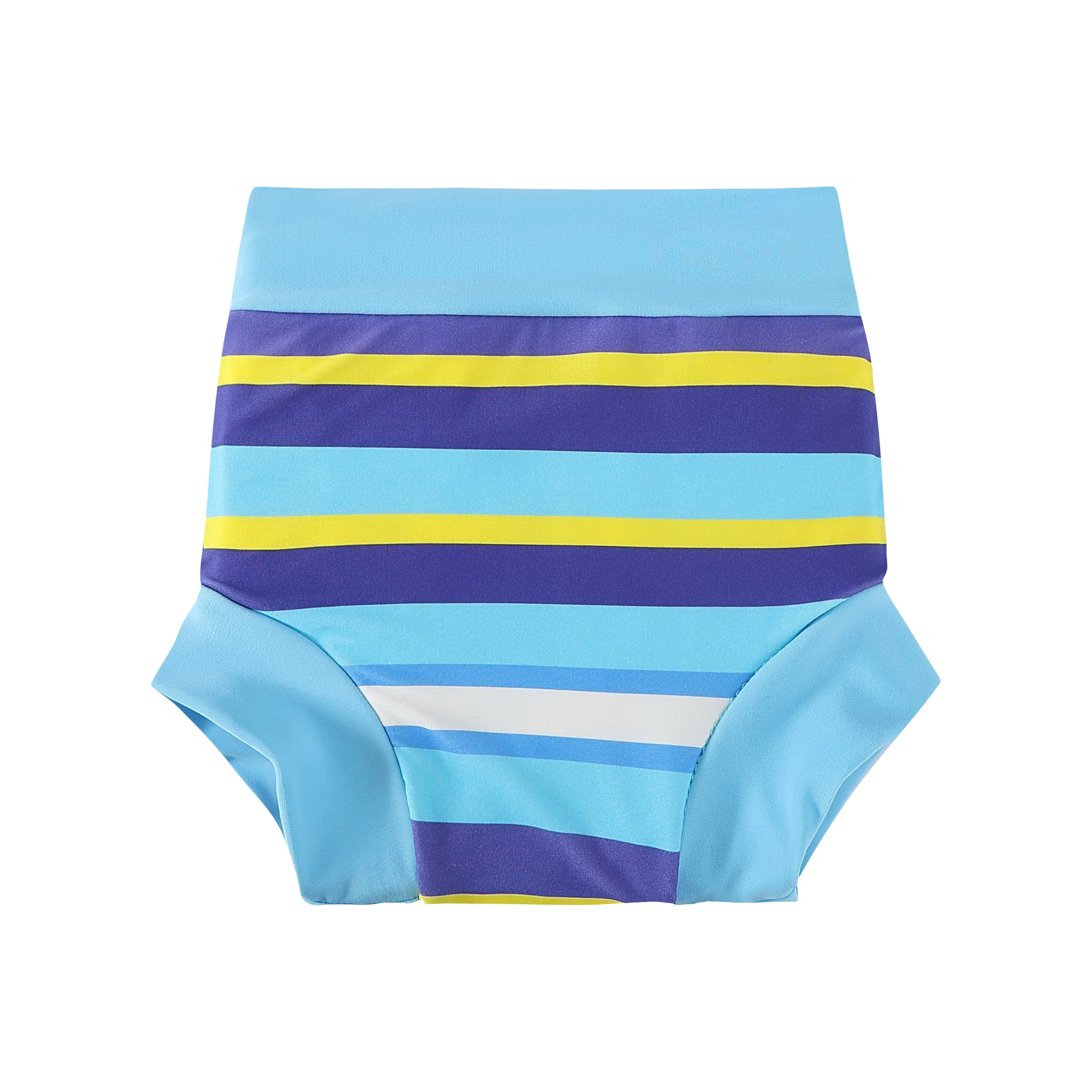 حفاضات سباحة مقاومة للماء لحديثي الولادة، حفاضات سباحة عالية الخصر، قابلة للغسل، مقاومة لأشعة الشمس، ملابس سباحة للأطفال من القماش