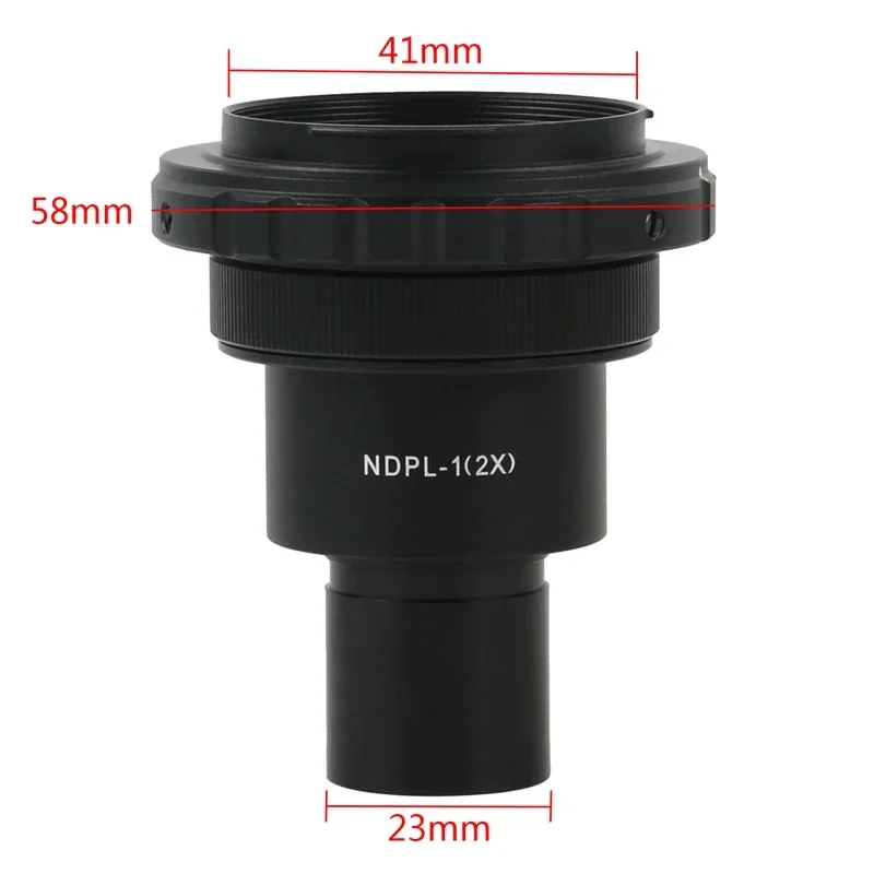 23.2mm 30mm 2X SLR T2 Mount Biological Microscopio Stereo Microscope Adapter Lens For NDPL Camera