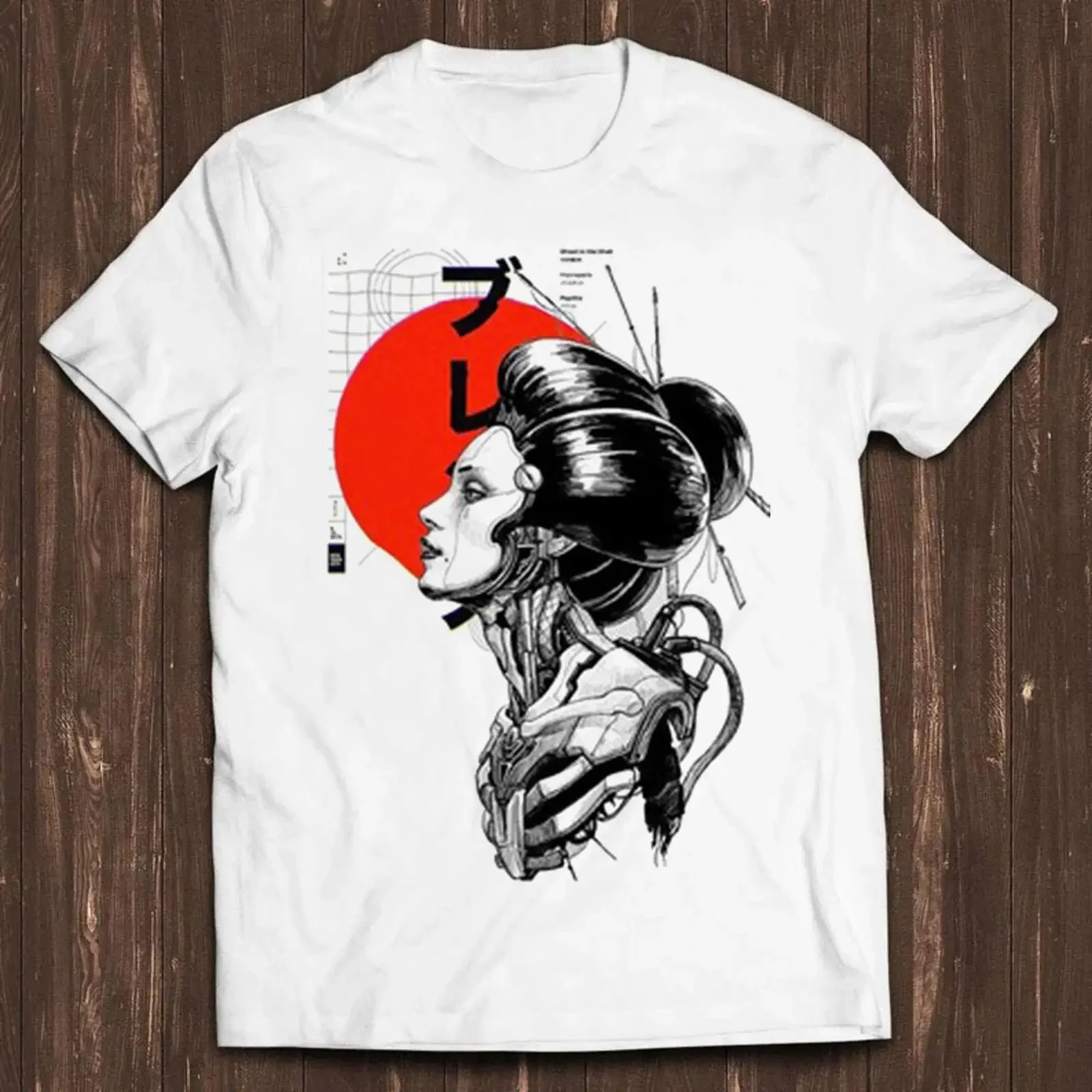 Japanese Robot Geisha Meme Style Gamer Movie Music Funny Top T Shirt C1119 vintage Washed Comfortable streetwear Slightly