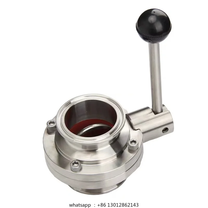 

1-1/2 дюйма, 38 мм, нержавеющая сталь SS304, санитарный 1,5 дюйма, трехзажимной клапан-бабочка, домашний пиво, молочный продукт