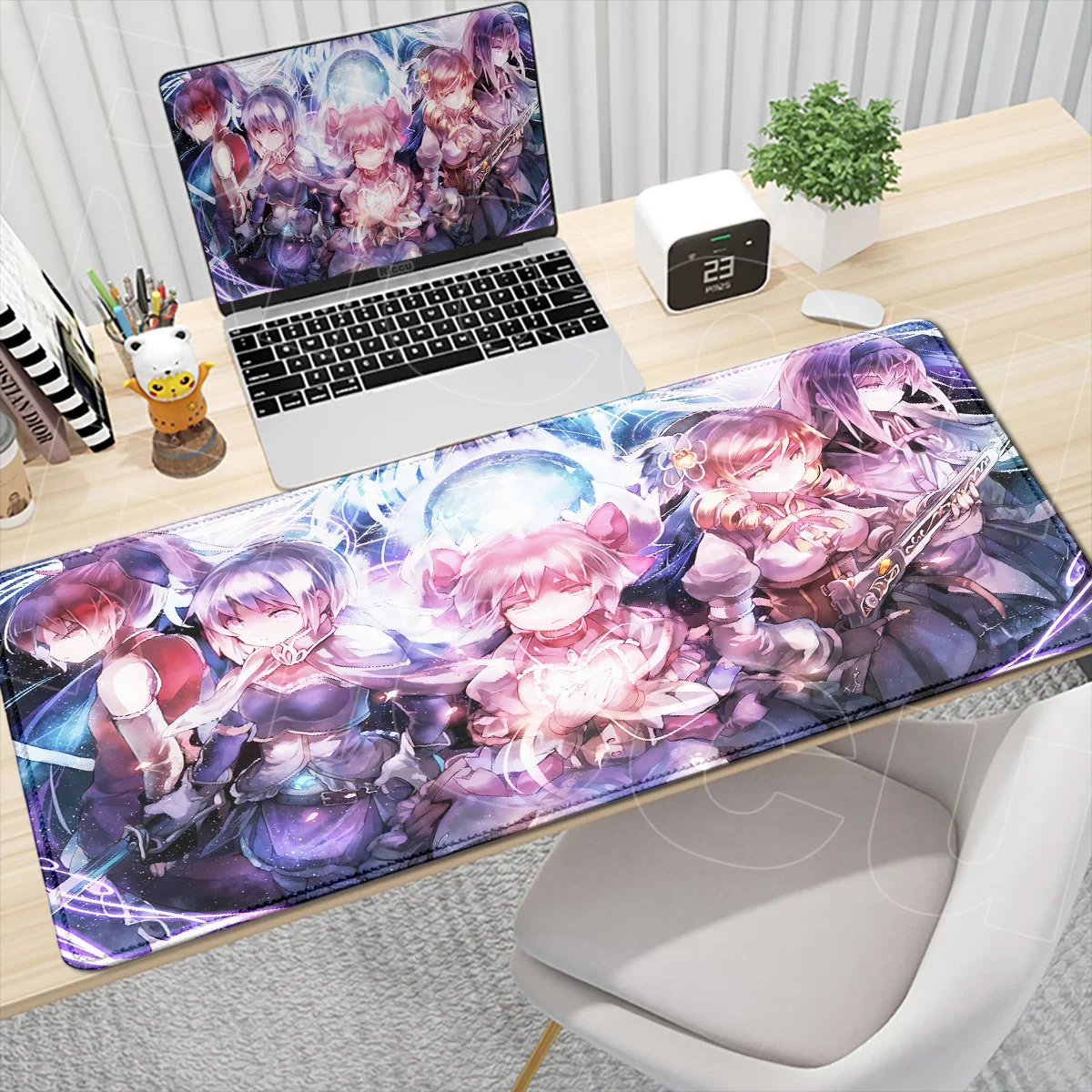 Mauspad, beliebtes Puella Magi Madoka Magica-Gaming-Zubehör aus Gummi, große XXL-Laptop-Tastaturmatte, 900 x 400 mm, rutschfest, reißfest – Detail 9