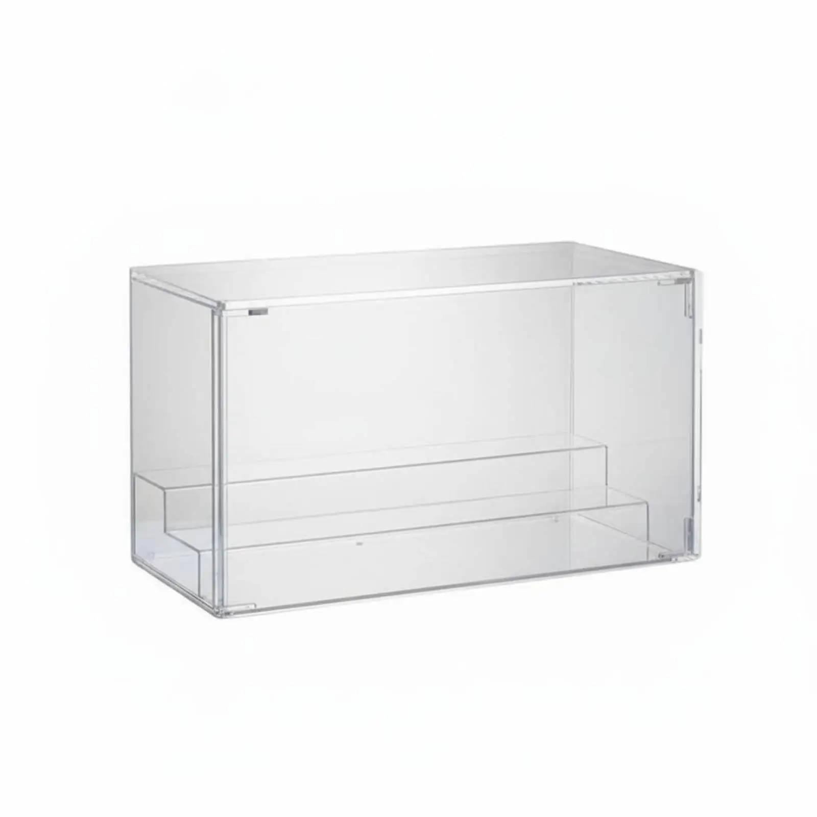 Transparent Acrylic Display Stand Multi Tier Shelves for Figurines Dustproof Collectible Case for Desktop Shelf Countertop