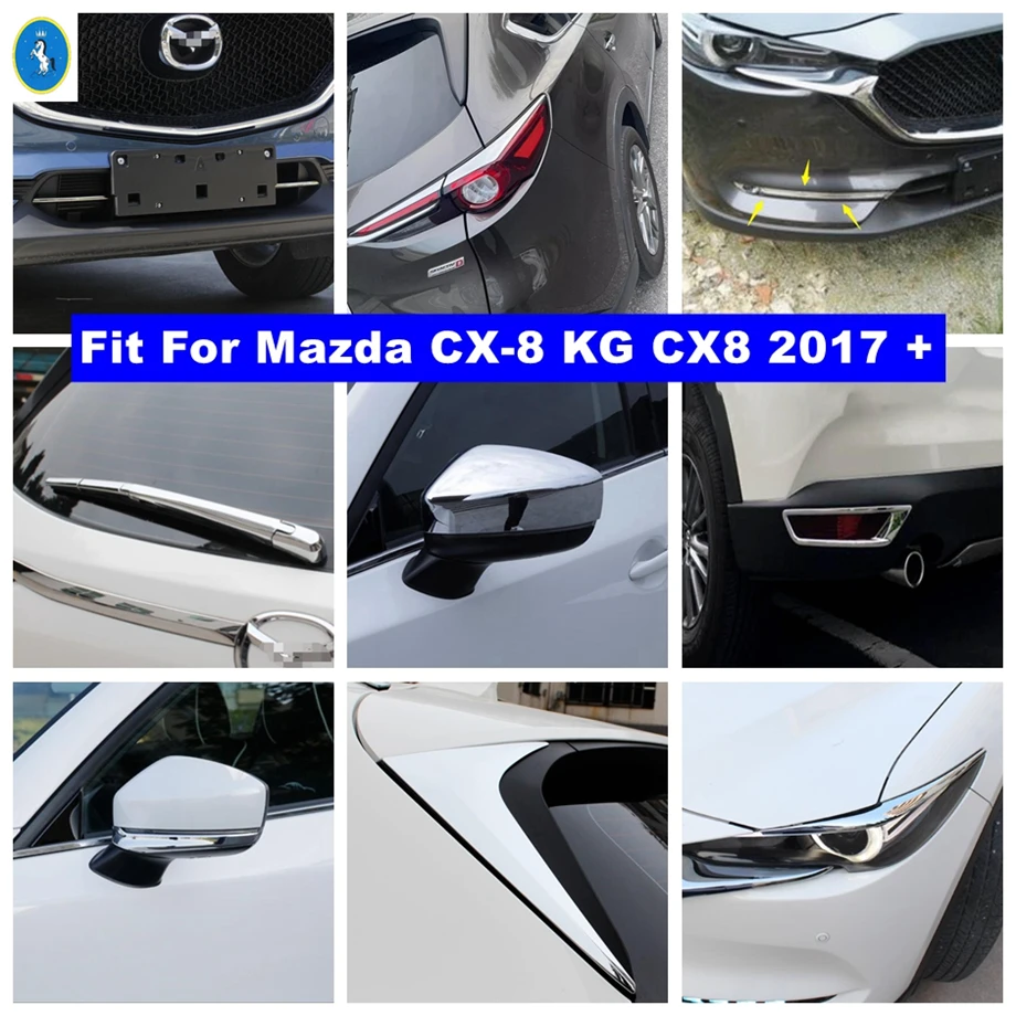 

Exterior Refit Kit Front / Rear Fog Lights Eyelid / Window Wiper / Rearview Mirror Cover Trim For Mazda CX-8 KG CX8 2017 - 2021