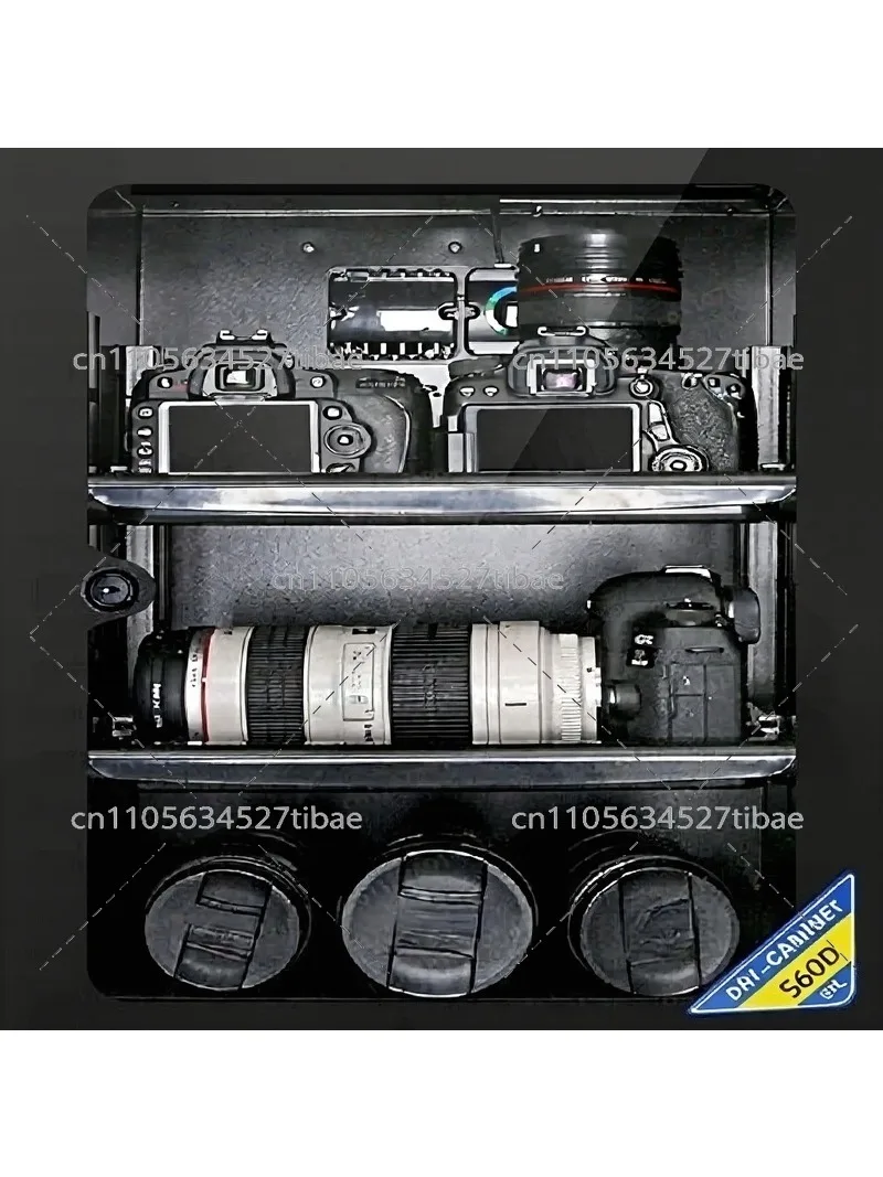 60L Camera Dry Box Electronic Moisture-Proof Cabinet for DSLR Lens, Stamp, Tea, Microphone Storage