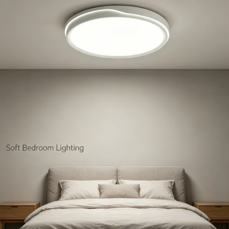 Ultra Thin Round Ceiling Light With Full Spectrum LED For Master Bedroom Office Eye Protection Feature