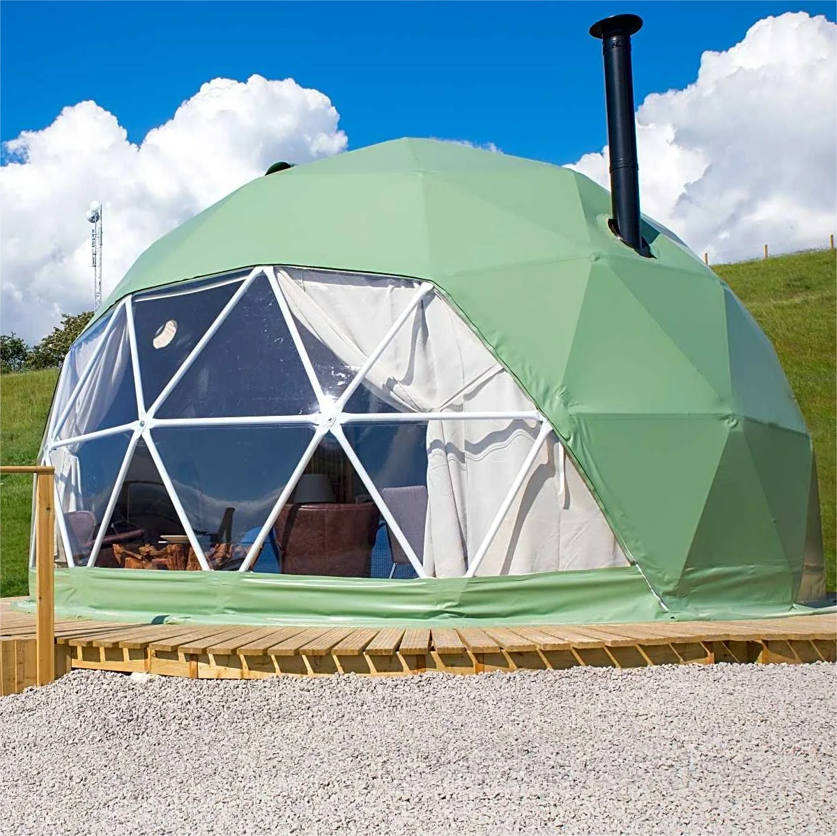 Forest Glamping Geodesic Dome House Prefab Half Sphere Domos pvc Geodesic Dome Tents For Camping Dome Tent