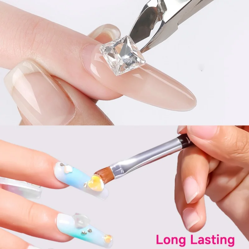 8ml Manicure Stuck Drill Glue for Rhinestones False Nail Art UV Gel Fast-dry Salon DIY Nail Accessories Phototherapy Adhesive