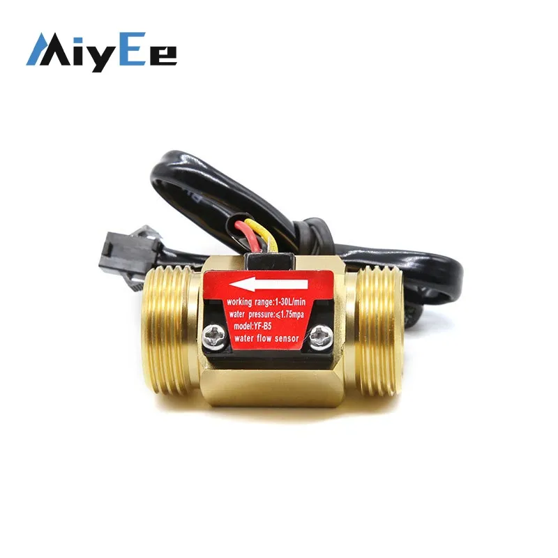 YF-B5 G3/4 1-30L/min Copper Hall-Effect Water Flow Sensor for Water Heaters Agricultural Irrigation