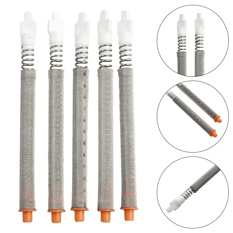 5 قطعة 50/100 شبكة بندقية رذاذ بدون هواء تصفية استبدال الملحقات لأداة إصلاح بندقية رذاذ Graco