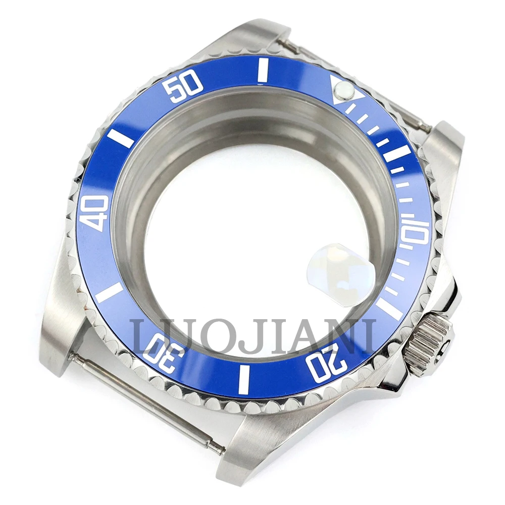 For Submariner Case 40mm NH35 Silver Watch Case Solid Oyster/Jubilee Bracelet Fit NH34 NH35 NH36 NH38 Movement 28.5mm Dial image 3
