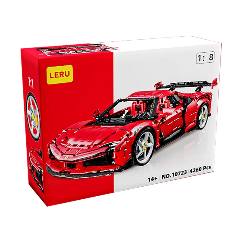 IN STOCK 10723 MOC Technical RC SF90 Sports Car Building Blocks Bricks Assembling Model DIY Toys for Boys Christmas Gift Set