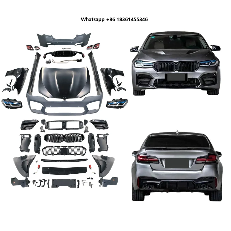 

Body Kit for F10 5 Series 2011-2017 Upgrade to G30 M5 2023 Front Rear Bumper Assembly Side Skirt Auto Facelift Oem Quality