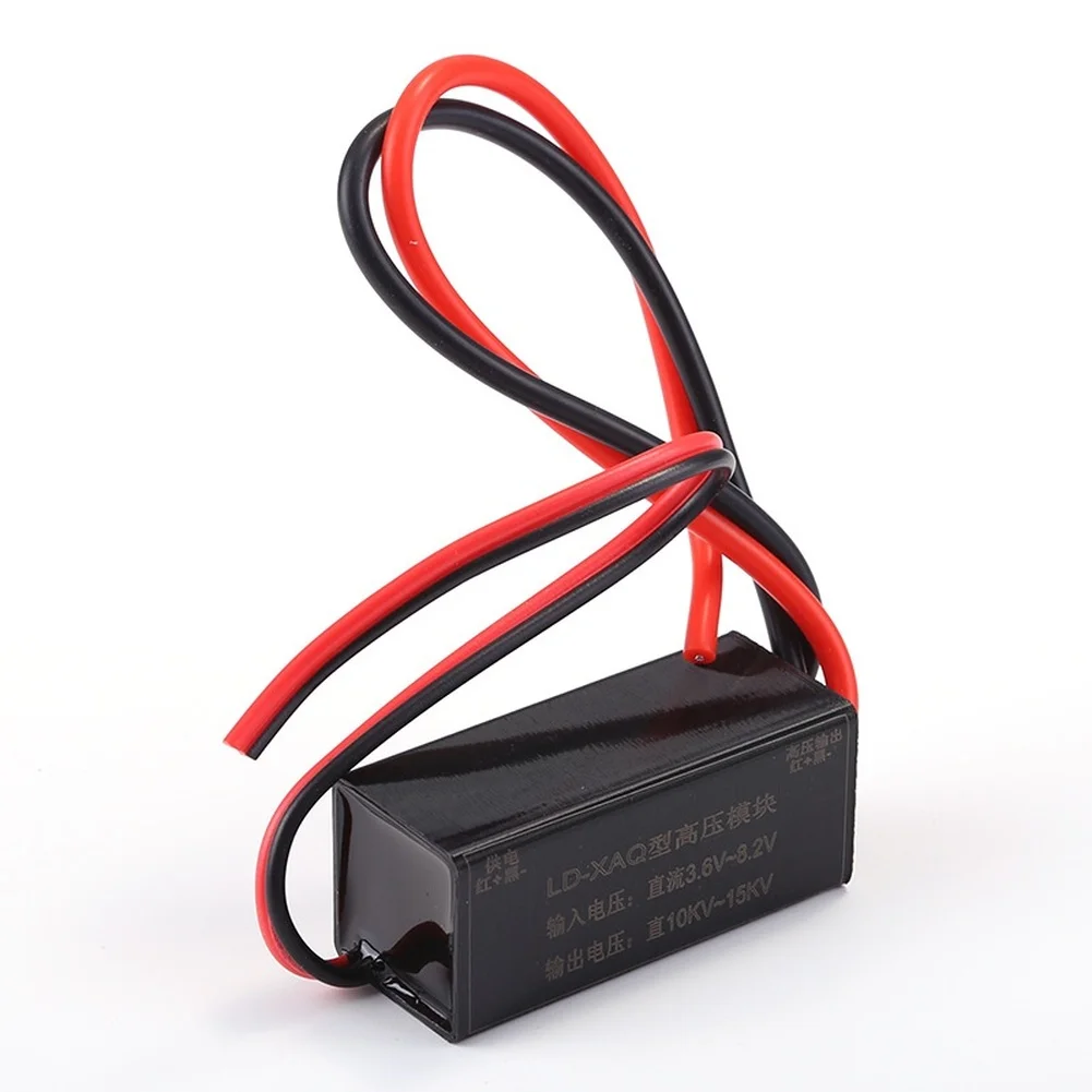 1Pc 3V-9V To 15KV High Voltage Generator Module DC Step Up Ignition For Spark Experiment Pest Control Device Black ABS