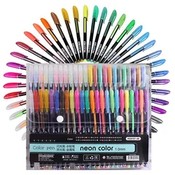 12/24Pcs Metallic Glitter Colors Gel Pens for School Office Adult Coloring Book Journals Drawing Art Markers Promotion Pen Cute