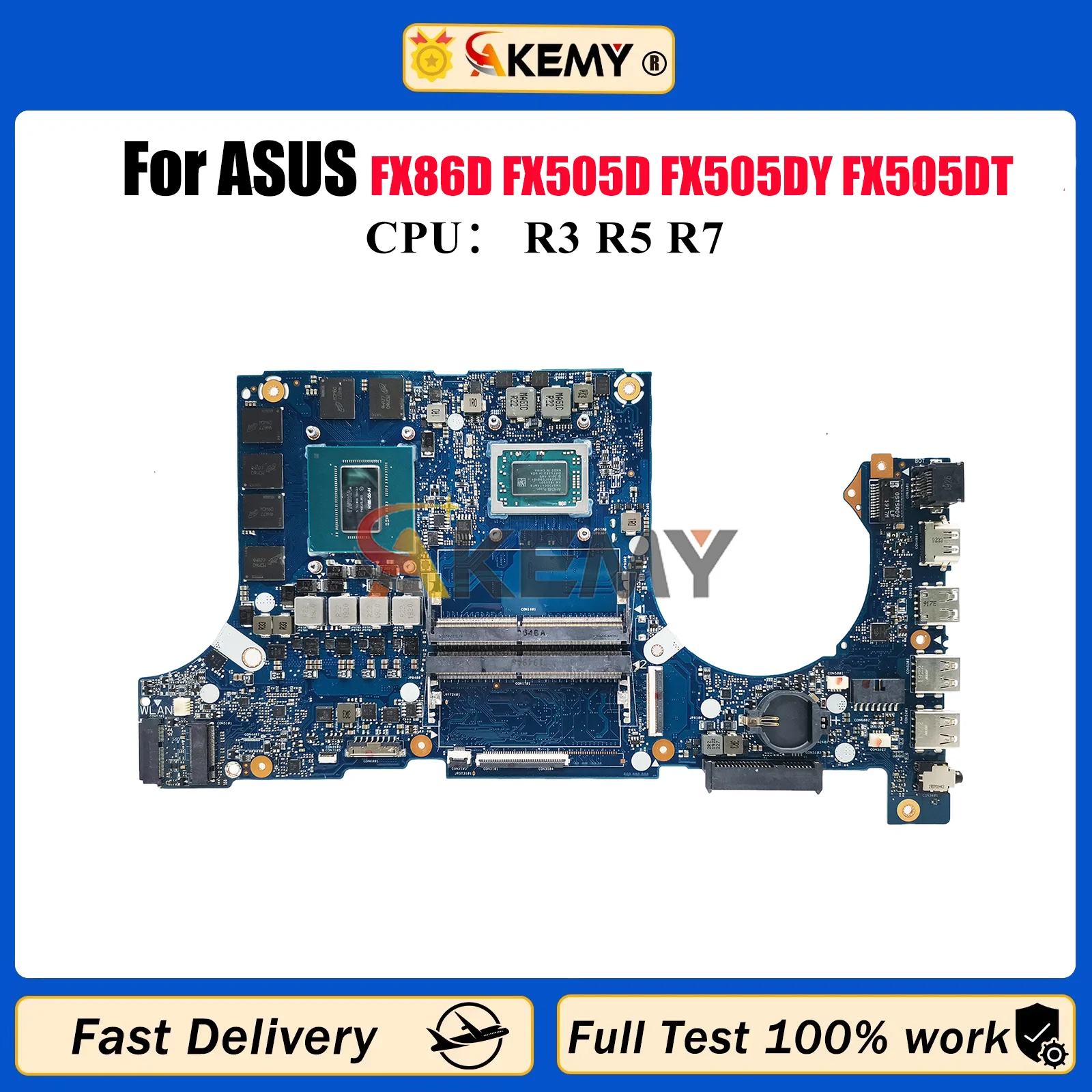 

FX505DU Laptop Motherboard For ASUS TUF Gaming FX505 FX86FE FX86FD FX505GM FX505GU FX505GV Notebook Mainboard With R3 R5 R7 CPU